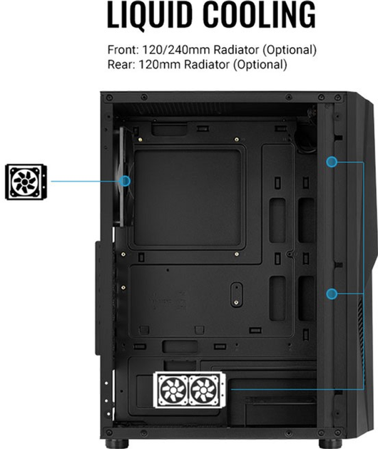 Корпус Aerocool Mecha Black Mid Tower RGB Glass side panel (AEROPGSMECHA-G-BK-V1) - зображення 14