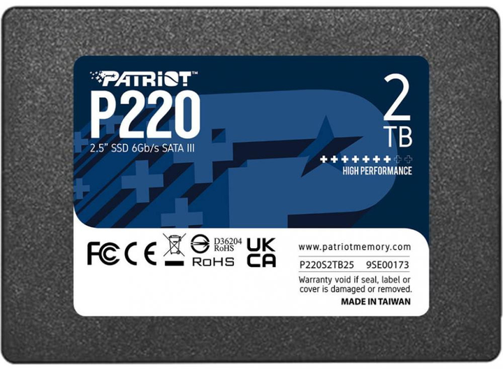 SSD диск Patriot P220 2TB 2.5" SATAIII TLC (P220S2TB25) - зображення 1