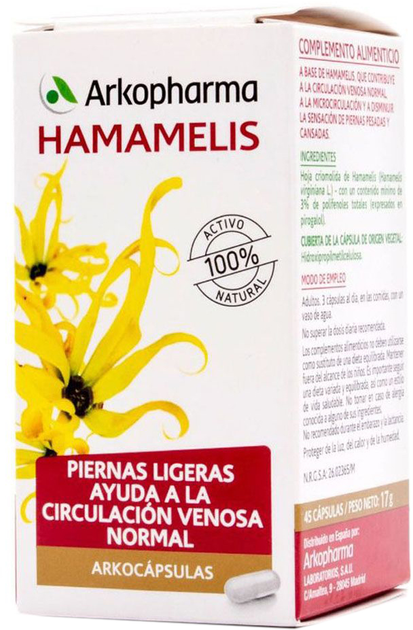 Suplement diety Arkopharma Hamamelis 45 kapsułek (3578835310566) - obraz 1