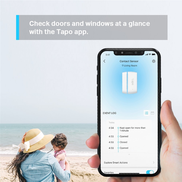 Розумний датчик відкриття дверей/вікна TP-Link Tapo T110 - зображення 6