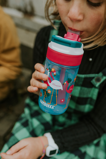 Пляшка для води Kambukka Lagoon Kids Blue Flamingo 400 мл Блакитна (11-04052) - зображення 8