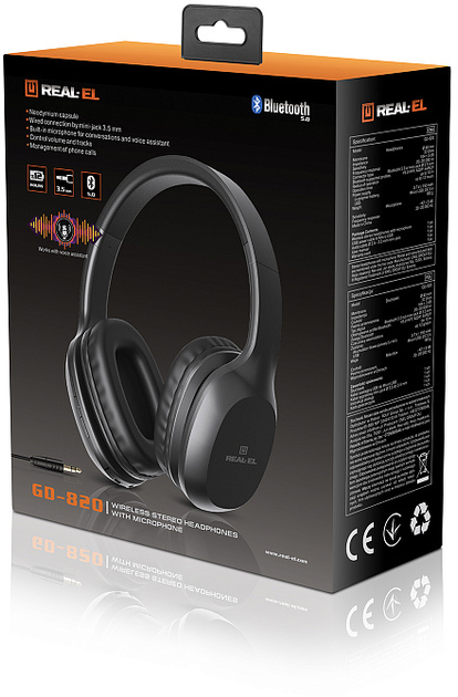 Słuchawki Real-El GD-820 Black (EL124100051) - obraz 11