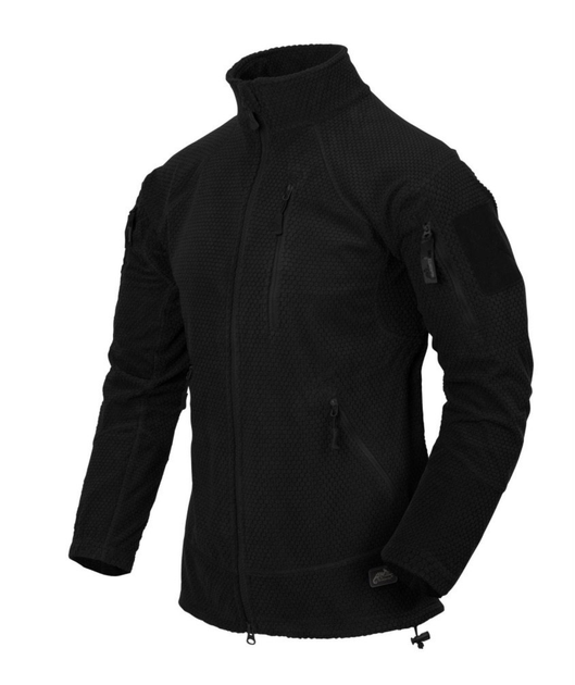 Флісова куртка Helikon - tex Alpha Tactical -Grid Fleece Black Розмір S/R - зображення 1