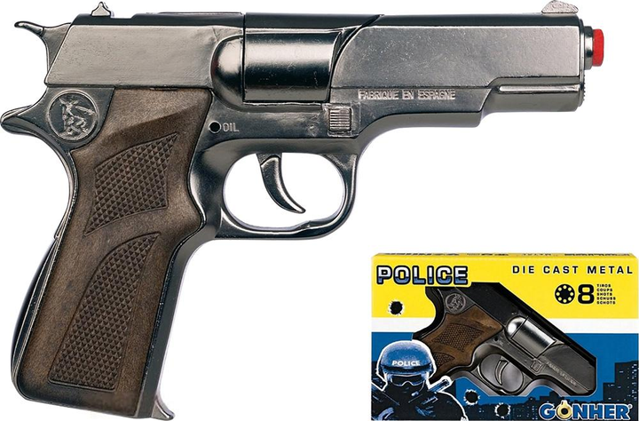 Pistolet zabawkowy Gonher Police 8-nabojowy (8410982012502) - obraz 1