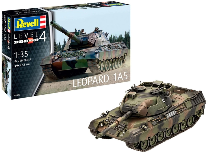 Model do sklejania Revell Czołg Leopard 1A5 Poziom 4 Skala 1:35 (4009803033204) - obraz 2