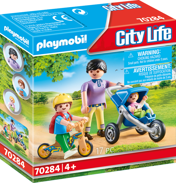 Ігровий набір Playmobil City Life Мама з дітьми 17 шт (4008789702845) - зображення 1