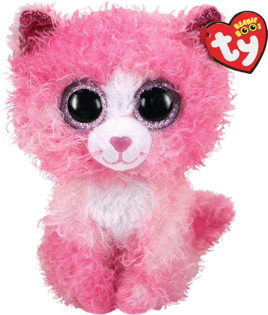 Pluszak TY Beanie Boo's Reagan Różowy kotek 25 cm (0008421364794) - obraz 1