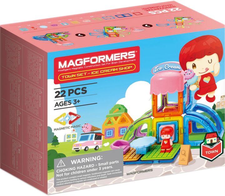 Магнітний конструктор Magformers Магазин морозива 22 шт (730658170083) - зображення 1