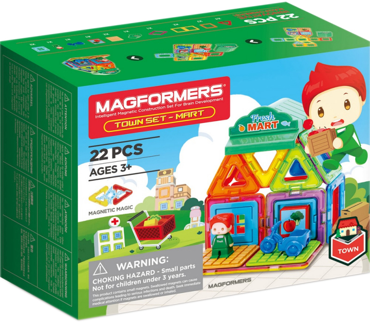 Klocki magnetyczne Magformers Supermarket 22 szt. (730658170076) - obraz 1