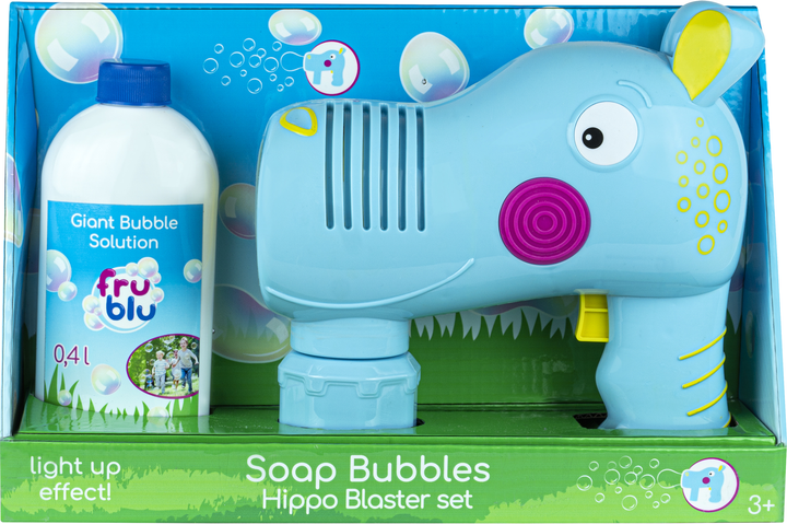 Bańki mydlane Fru Blu Blaster Hippo + Płyn 400 ml (5904754601610) - obraz 1
