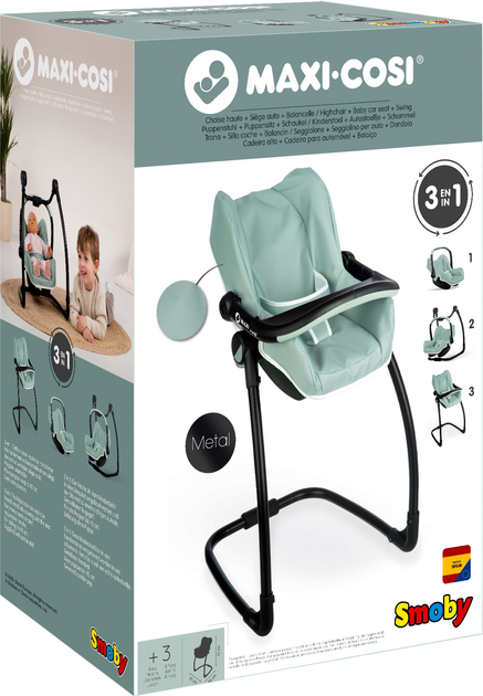 Krzesło dla lalek Smoby Toys Maxi-Cosi&Quinny 3in1 Miętowy (3032162402399) - obraz 2