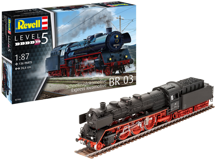 Zmontowana replika modelu Revell Express Locomotive BR03 Model Kit 136 szt (4009803021669) - obraz 2