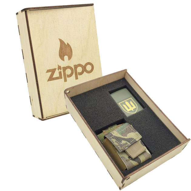 Подарочный набор Zippo Зажигалка 221 TR CLASSIC + Коробка + Чехол для ...