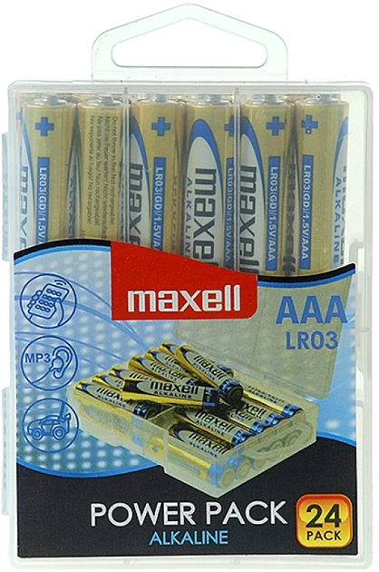 Bateria alkaliczna Maxell Alkaline AAA (LR03) paczka 24 szt (MX-748357) - obraz 1