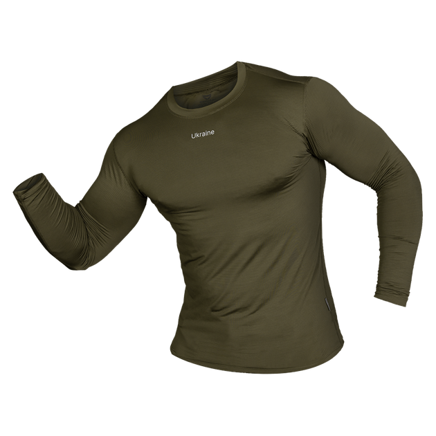 Лонгслив тактический эластичный футболка с длинным рукавом для силовых структур Олива Ukraine (7342), S TR_7342-S - изображение 1