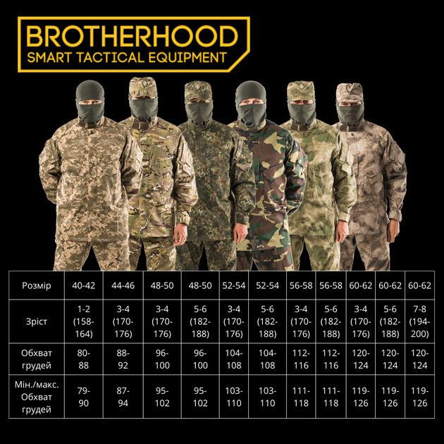 Куртка тактична зносостійка полегшена для силових структур Brotherhood Gorka 52-54/182-188 TR_BH-T-J-F-44-170 - зображення 2