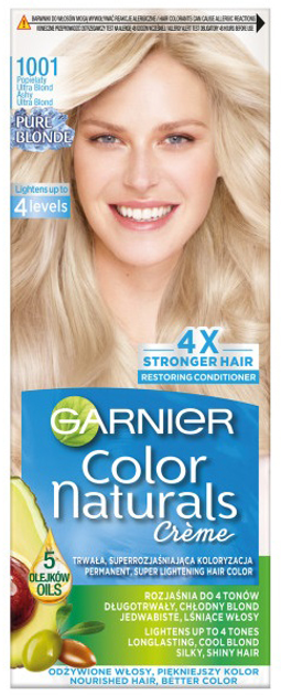 Крем-фарба для волосся Garnier Color Naturals Creme 1001 Попелястий 156 г (3600542173087) - зображення 1