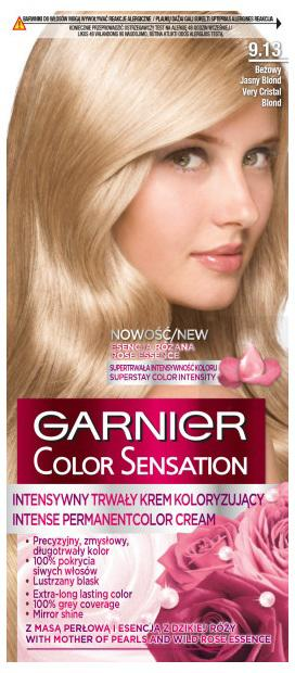Krem koloryzujący do włosów Garnier Color Sensation 9.13 Beżowy Jasny Blond 163 g (3600541136861) - obraz 1