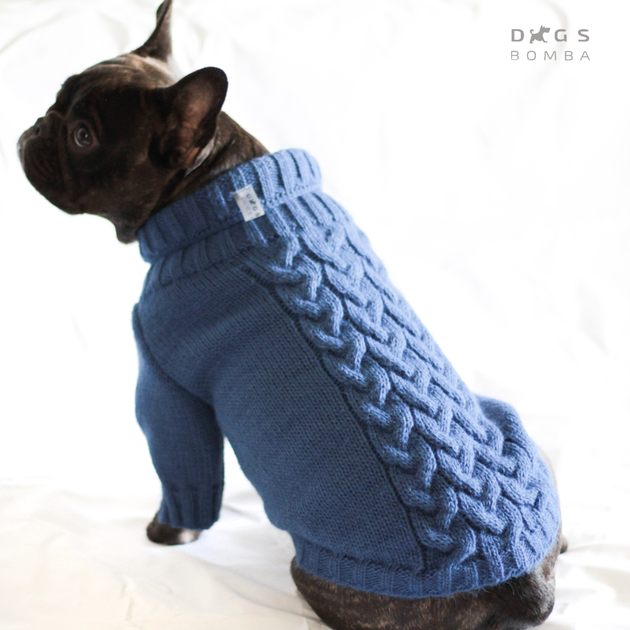 Свитер для собак вязаный Косичка синий Y-230 5р от продавца: BSP Shop ...