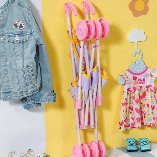 Wózek spacerowy dla lalki Baby Born S2, złożony (828670-116720) - obraz 6