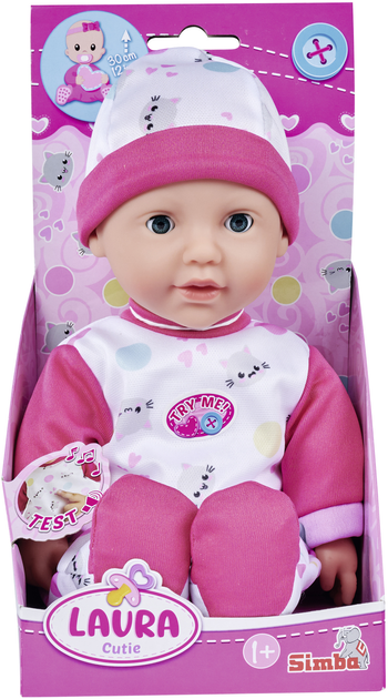 Lalka bobas Simba Toys Laura z efektami dźwiękowymi Zamyka oczy 30 cm (5140004) - obraz 7