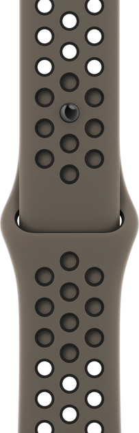 Pasek sportowy Apple Nike do Apple Watch 41 mm Regular oliwkowoszary/czarny (MPGT3ZM/A) - obraz 1