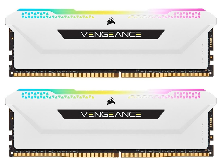 Оперативна пам'ять Corsair DDR4-3600 32768 MB PC4-28800 (Kit of 2x16384) Vengeance RGB Pro SL White (CMH32GX4M2D3600C18W) - зображення 1