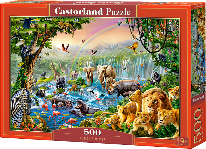 Puzzle Rzeka Castorland w dżungli 500 elementów (PC-52141) - obraz 1
