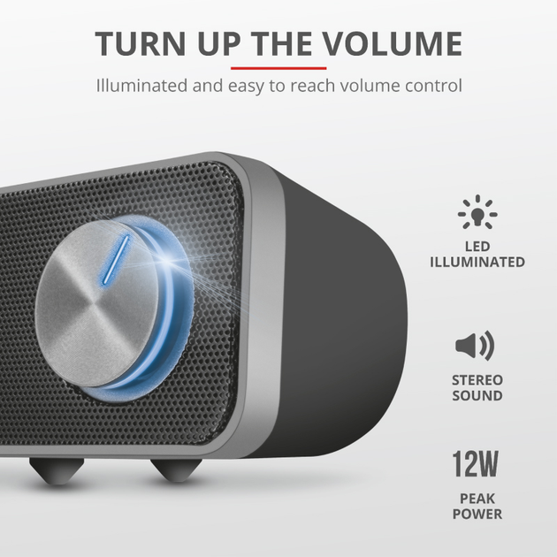 Акустична система Trust Arys Soundbar for PC Black (8713439229462) - зображення 6