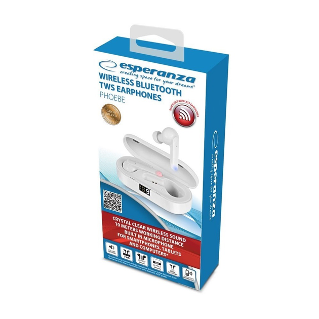 Słuchawki Esperanza TWS EH230W Phoebe (5901299958360) - obraz 3
