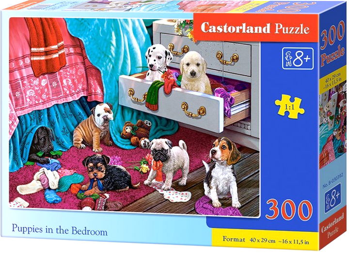 Puzzle Castorland Szczenięta w sypialni 300 elementów (5904438030392) - obraz 1