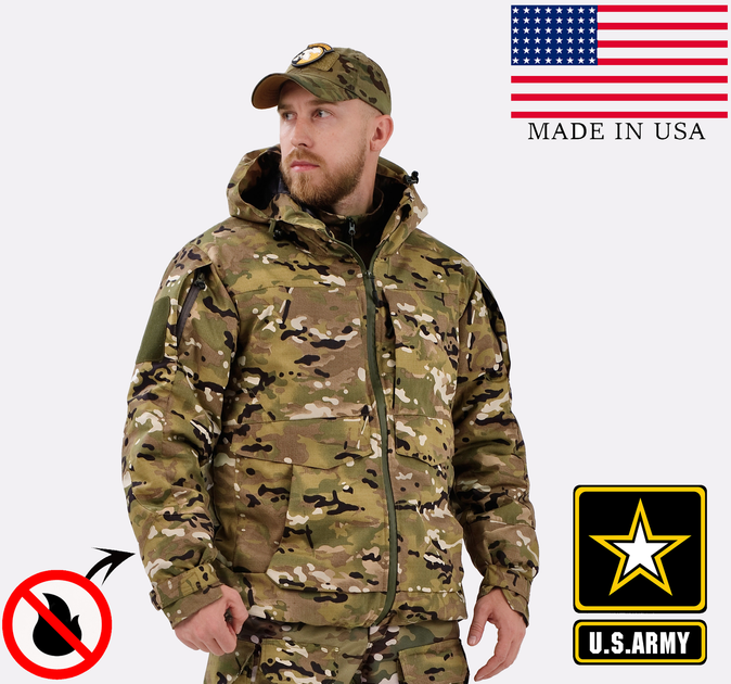 Зимова військова тактична куртка-бушлат M11 Камуфляж Мультикам Multicam SPARTAN розмір 58 - зображення 1