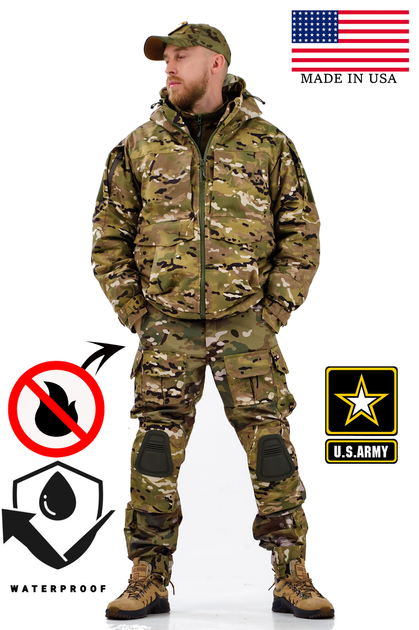 Зимовий комплект військової форми: бушлат тактичний та тактичні штани мультикам Multicam SPARTAN 52 - зображення 1