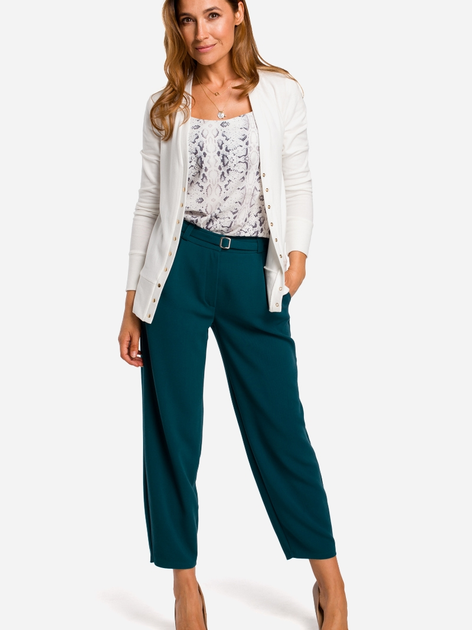 Kardigan damski dzianinowy Stylove S198 XL Ecru (5903068451577) - obraz 3