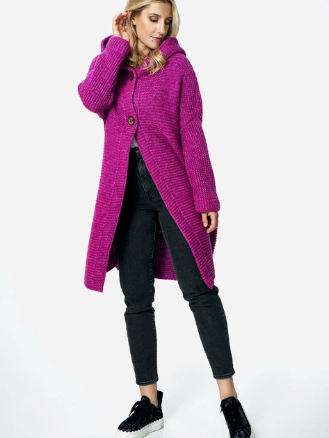 Kardigan damski oversize Figl M884 One size Fuksja (5902194412018) - obraz 3