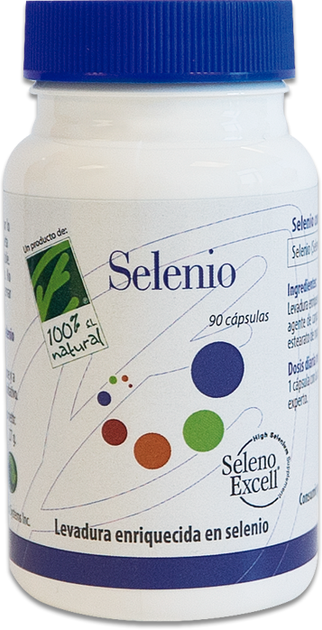 Suplement diety 100% Natural Selenio 90 kapsułek (8437008750149) - obraz 1