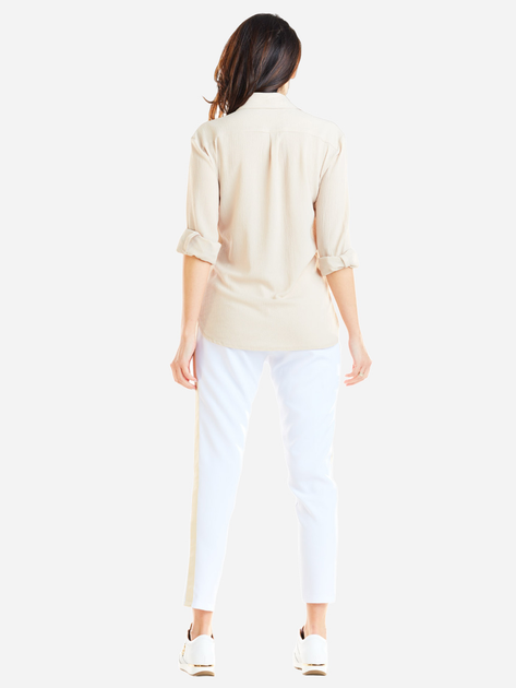 Spodnie slim fit damskie Awama A270 XL Białe (5902360536937) - obraz 2
