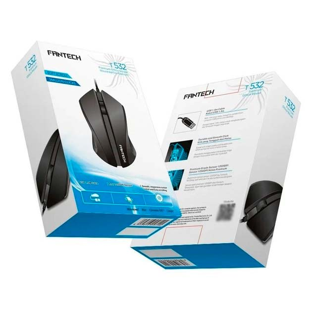 Миша дротова Fantech T533 1200DPI USB Ігрова 1.8M для ПК/ноутбука Чорний - изображение 2