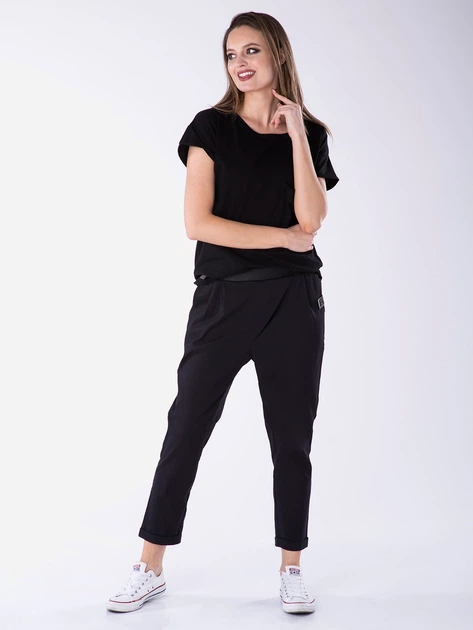 Spodnie boyfriend damskie Look Made With Love Look 415 XL/XXL Czarne (5903999300623) - obraz 5