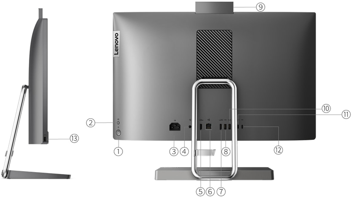 Моноблок Lenovo IdeaCentre AIO 5 27IAH7 (F0GQ0095PB) Storm Grey - зображення 11