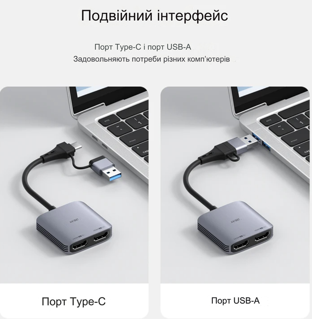 Карта видеозахвата Hagibis 4К USB 3.0 HDMI USB/Type-C поддержка Xbox PS4/5 - изображение 2