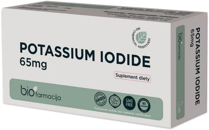 Дієтична добавка Biofarmacja Potassium Iodide 65 мг 10 шт (7290010115501) - зображення 1