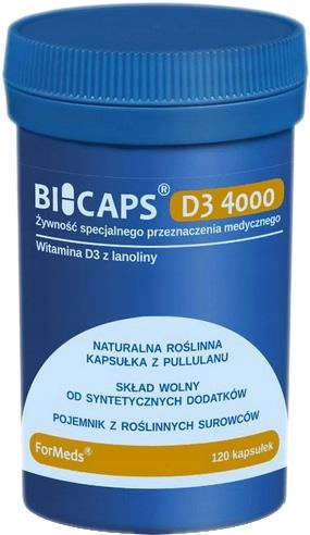 Suplement diety Formeds Biocaps Witamina D3 4000 120 caps (5903148621111) - obraz 1