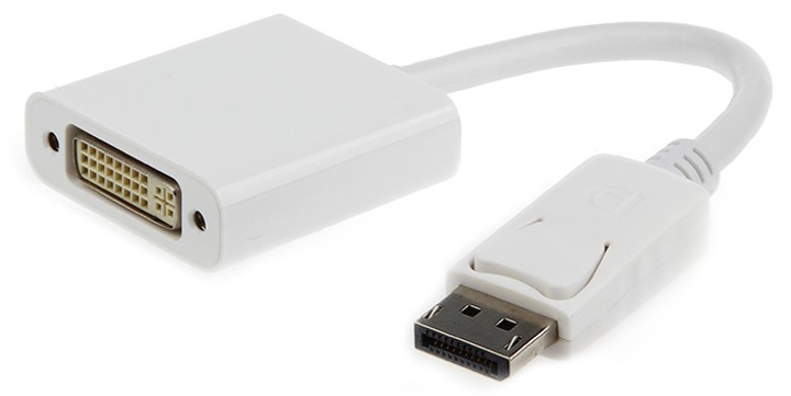 Adapter Cablexpert DisplayPort - DVI 0.1 m Biały (A-DPM-DVIF-002-W) - obraz 1