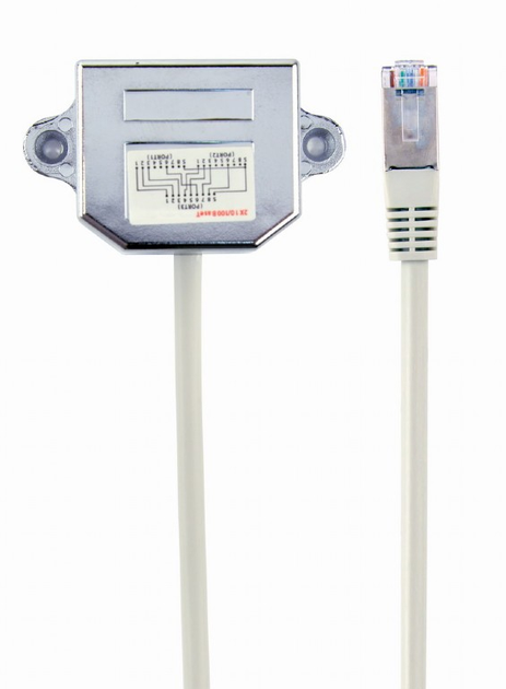 Розгалужувач порту Gembird LAN RJ-45 - 2x RJ-45 FTP NCA-SP-02 (8716309096638) - зображення 1