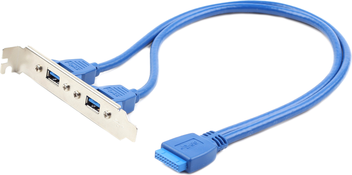 USB 3.0 розетка на кронштейні Cablexpert 10P (CC-USB3-RECEPTACLE) - зображення 1