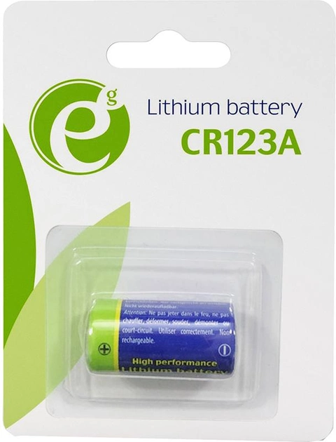 Літієва батарейка EnerGenie CR123 1 шт (EG-BA-CR123-01) - зображення 1