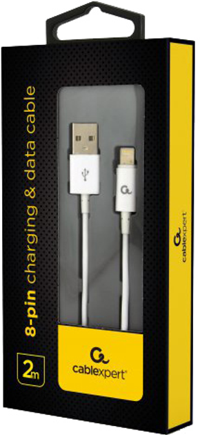 Kabel Cablexpert USB - Apple Lightning 2 m Biały (CC-USB2P-AMLM-2M-W) - obraz 2