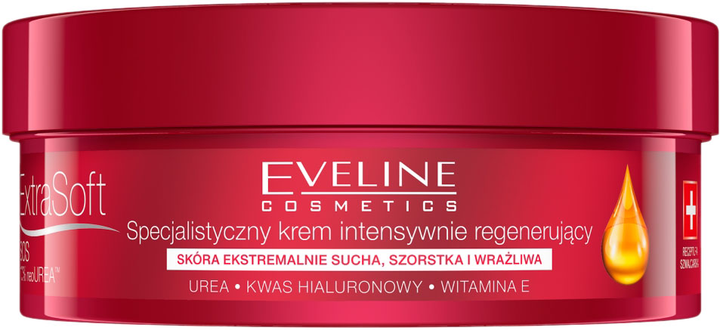 Krem do ciała i twarzy Eveline Cosmetics Extra Soft SOS 10% mocznik specjalistyczny intensywnie regenerujący 175 ml (5901761965346) - obraz 1