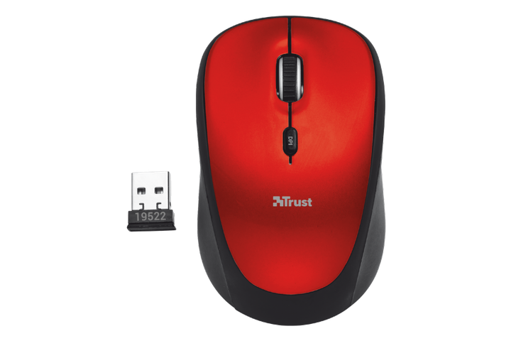 Миша бездротова TRUST Yvi Wireless Mouse Red (TR19522) - изображение 2